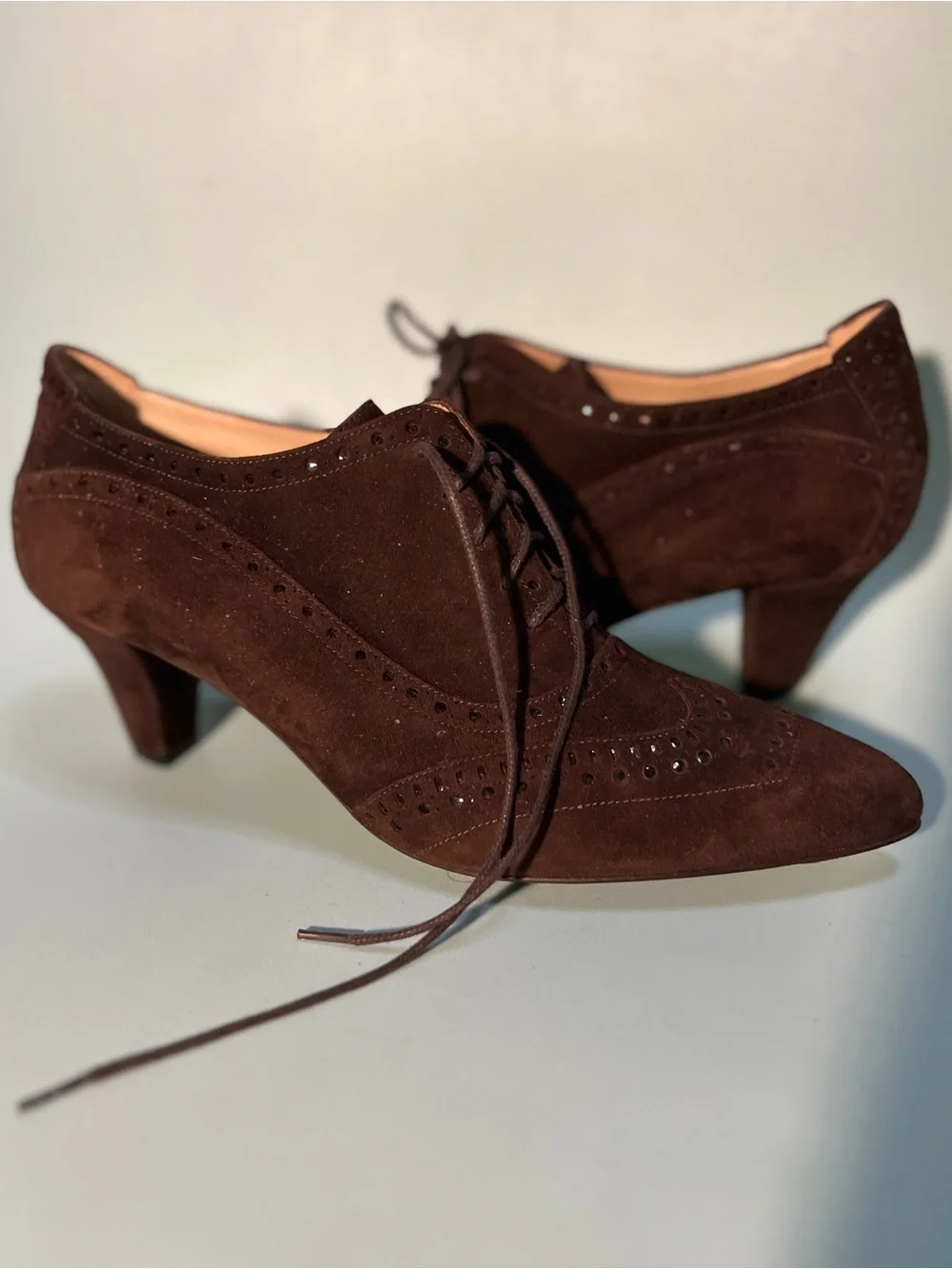 Fratelli Rossetti Suede Heel Wingtips
